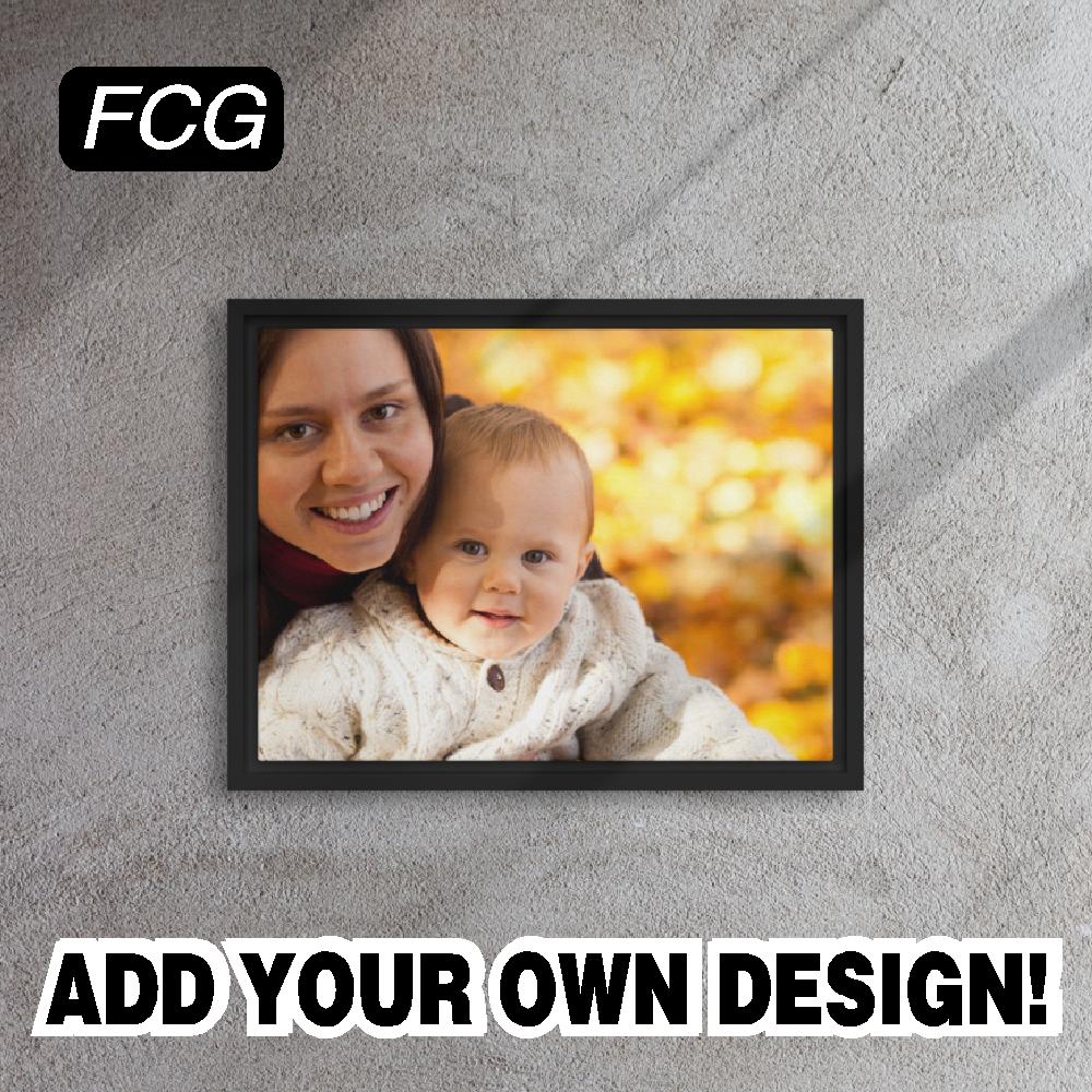"Design Your Décor: Customizable Horizontal Framed Canvas Print Available at FastCustomGear.com"