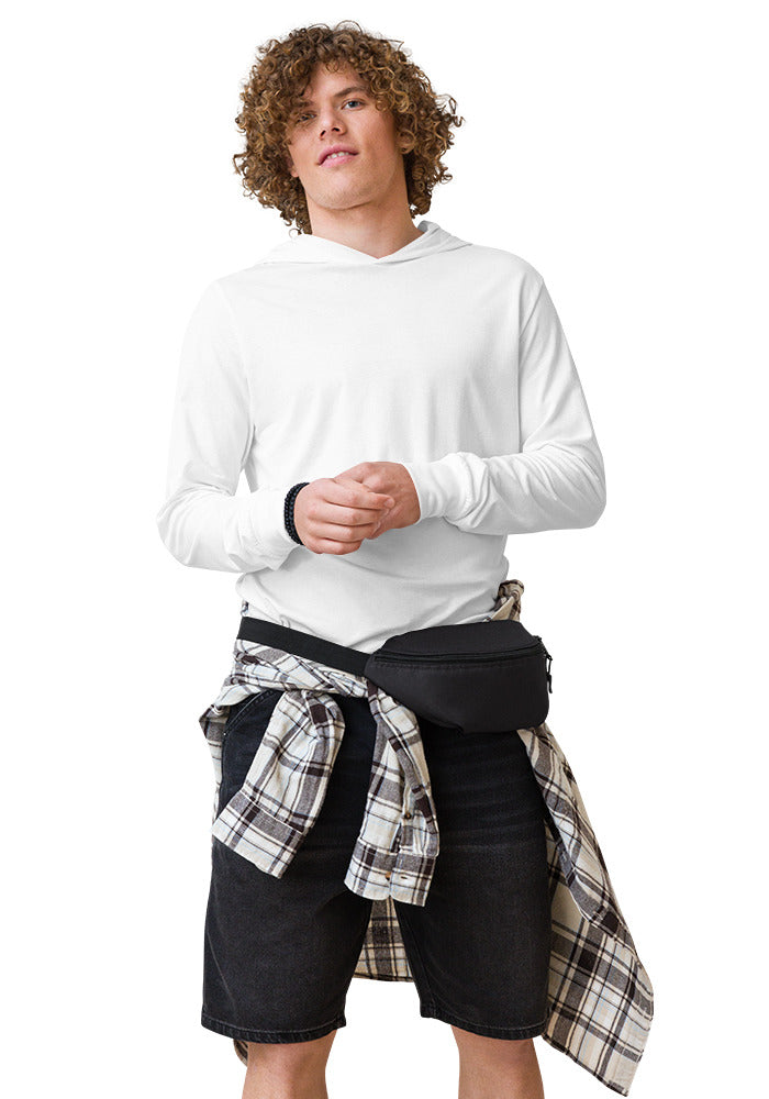 Customizable Unisex Hooded Long Sleeve Tee | FastCustomGear.com